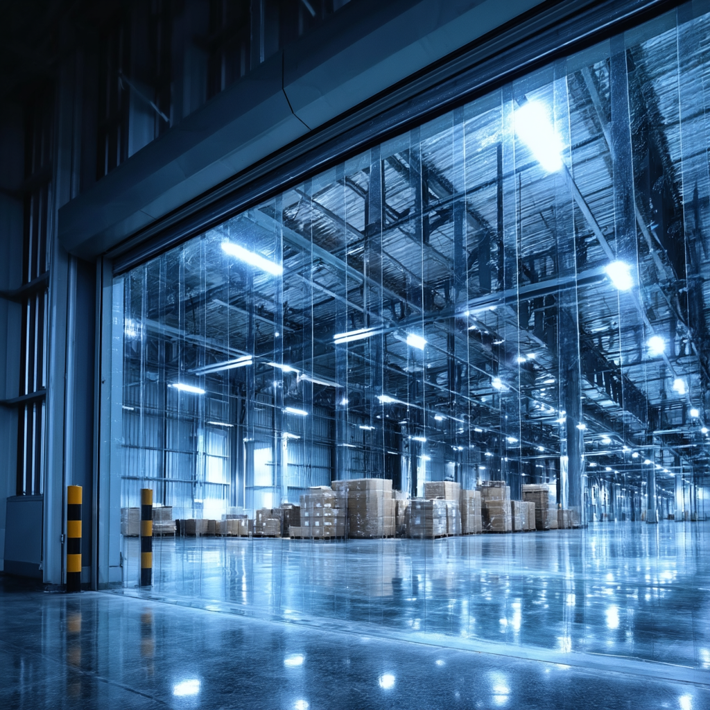 Магнитная ПВХ завеса красная, 200 мм
